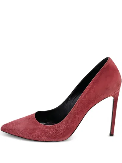 Pre-owned Saint Laurent 105mm Suede Pumps