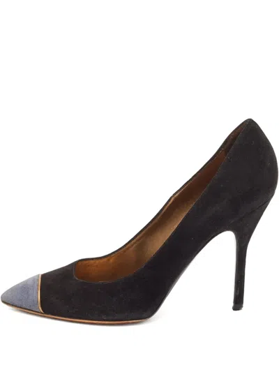 Pre-owned Saint Laurent 105mm Suede Pumps