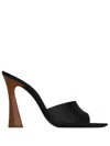 Saint Laurent Women's Suite Mules In Smooth Leather In Black