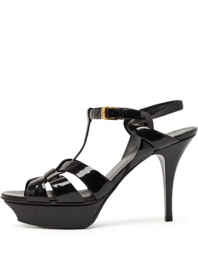 Pre-owned Saint Laurent 105mm T-strap Platform Sandals