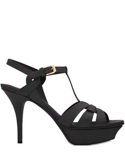 Saint Laurent 105mm Tribute Heeled Sandals In Multi
