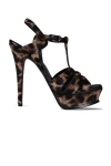 Saint Laurent Leopard Print Sandals