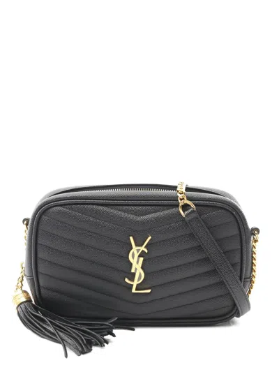 Pre-owned Saint Laurent 10s Mini Lou Shoulder Bag In Black