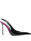Saint Laurent Amalia 110 Patent Leather Slingback Pumps In Black