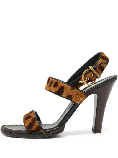 Pre-owned Saint Laurent 110mm Calf-hair Sandals