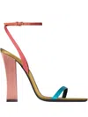 Saint Laurent 110mm Dominique Strappy Sandals In Red
