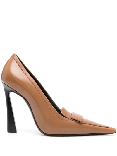 Saint Laurent 110mm D'orsay Pumps In Braun