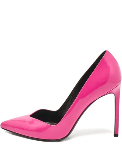 Pre-owned Saint Laurent 110mm Leather Heeled Pumps In Pink