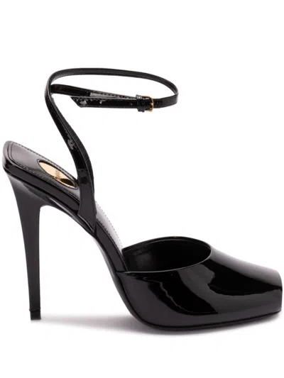 Saint Laurent 110mm La Scandale Pumps In 黑色