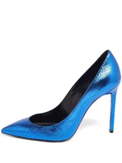 Pre-owned Saint Laurent 110mm Metallic Pumps