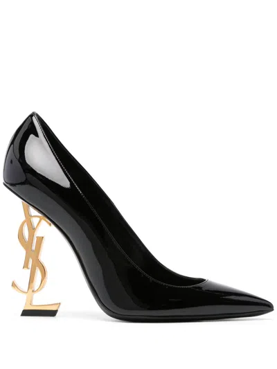 Pre-owned Saint Laurent 110mm Opyum Pumps In Black
