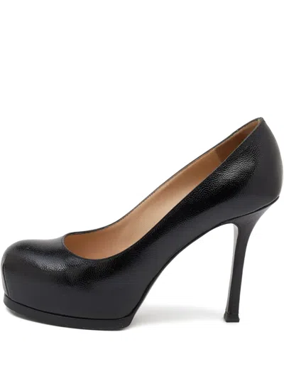 Pre-owned Saint Laurent 110mm Tribtoo Platform Pumps