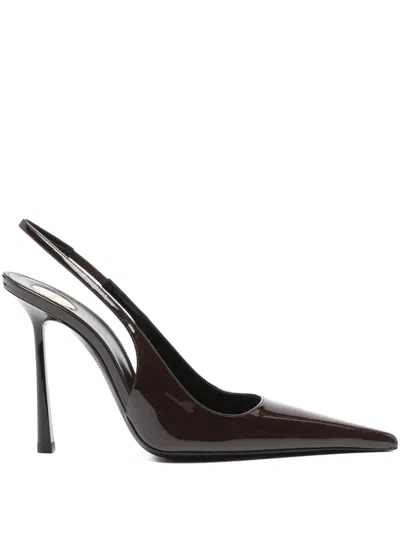 SAINT LAURENT 110MM VENDOME SLINGBACK POINTED-TOE PUMPS
