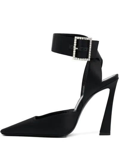 Pre-owned Saint Laurent 115mm Crystal-embellished Heeled Pumps