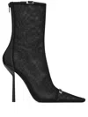 Saint Laurent Aston Pointed Toe Sock Bootie In Black