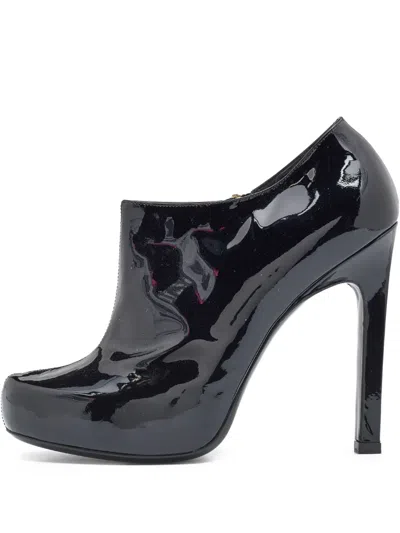 Pre-owned Saint Laurent 120mm Patent-leather Platform Boots