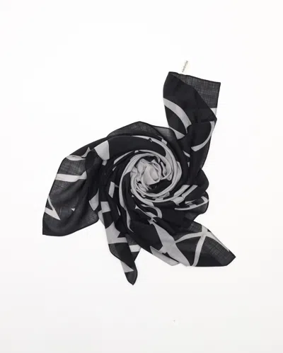 Saint Laurent 125 Cotton And Silk Stole In Black