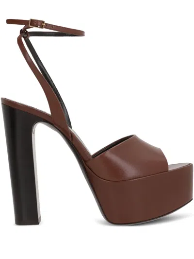 Saint Laurent 125mm Jodie Sandals In 褐色