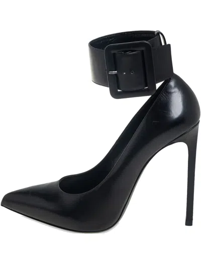 Pre-owned Saint Laurent 125mm Leather Heeled Pumps