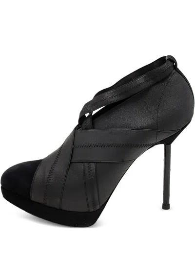 Pre-owned Saint Laurent 125mm Wrap Ankle Boots