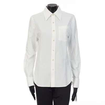 Pre-owned Saint Laurent 1350$ White Embroidered Shirt In Cotton And Linen