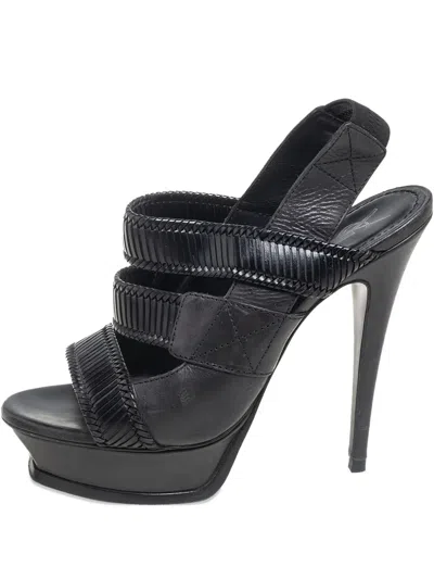 Pre-owned Saint Laurent 135mm Leather Platform Sandals