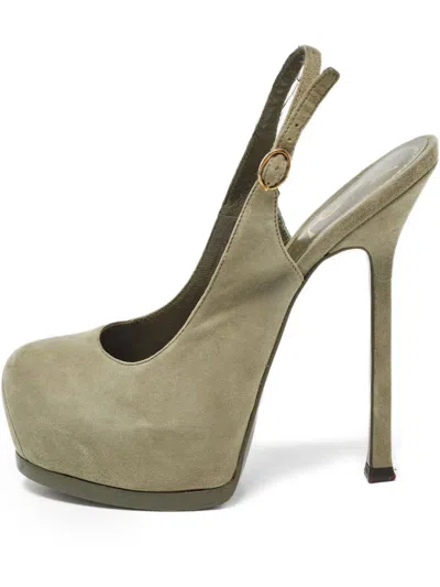 Pre-owned Saint Laurent 135mm Suede Pumps