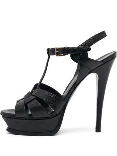 Pre-owned Saint Laurent 140mm Leather Sandals