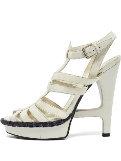 Pre-owned Saint Laurent 140mm Strapped Heeled Sandals