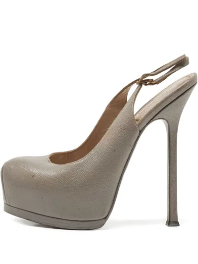 Pre-owned Saint Laurent 140mm Tribtoo Platform Pumps