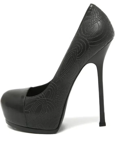 Pre-owned Saint Laurent 140mm Tribtoo Platform Stiletto Pumps