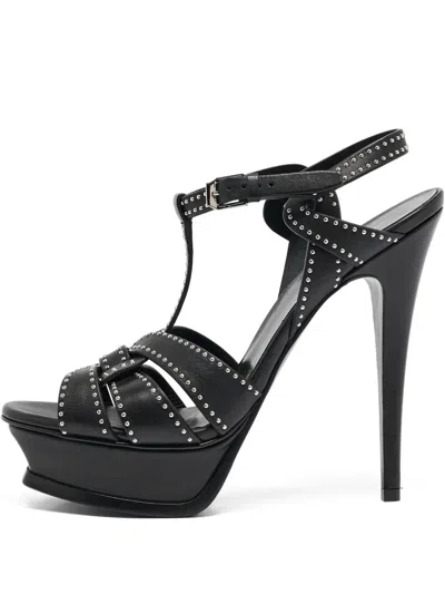 Pre-owned Saint Laurent 140mm Tribute Sandals