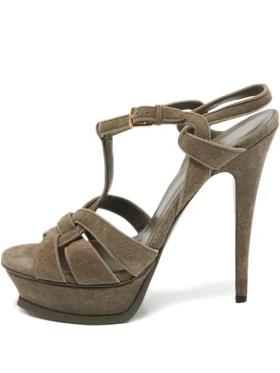 Pre-owned Saint Laurent 140mm Tribute Sandals