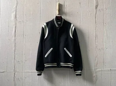 Pre-owned Saint Laurent 14fw Teddy Jacket Size 46 Black