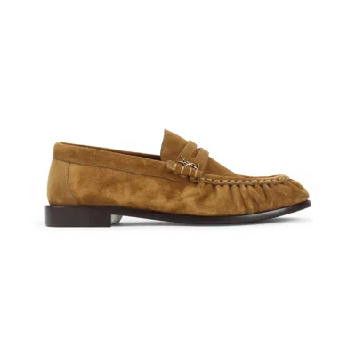 Saint Laurent 15 Brown Suede Leather Loafers