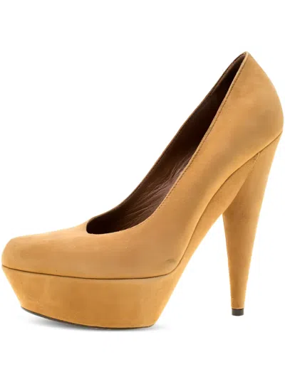 Pre-owned Saint Laurent 150mm Aliama Pumps In Neutral