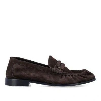 Saint Laurent 15m Leather Loafer In Brown
