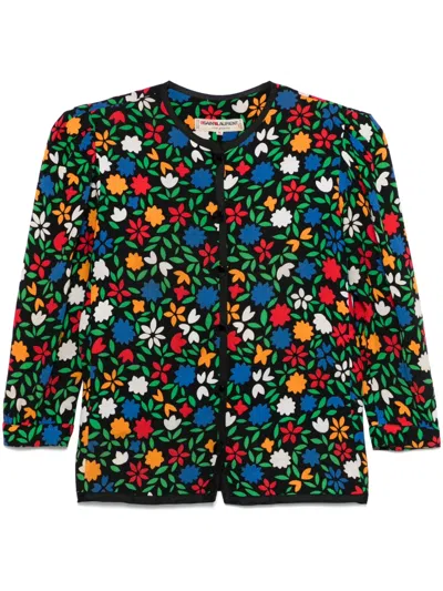 Pre-owned Saint Laurent 1960s Floral-print Jacket In Black
