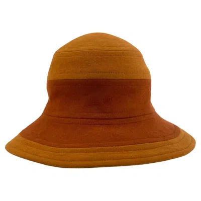 Pre-owned Saint Laurent 1960s/70s Yves  Haute Couture Paneled Felt Hat In Brown