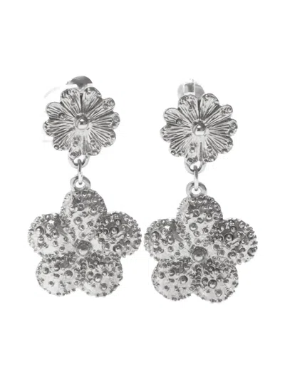 Pre-owned Saint Laurent 1970-1990 Flower-motif Clip-on Earrings