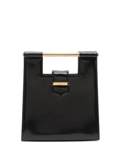 Pre-owned Saint Laurent 1970-1990s Leather Handbag In Black