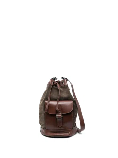 Pre-owned Saint Laurent 1970s Leather Bucket Bag In Brown