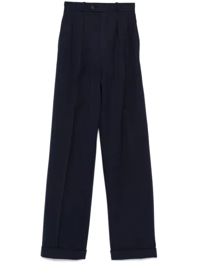 Pre-owned Saint Laurent 1970s Tailored Trousers In Blue