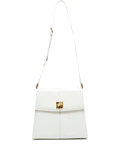 Pre-owned Saint Laurent 1980-1990 Trapezoid Shoulder Bag In White