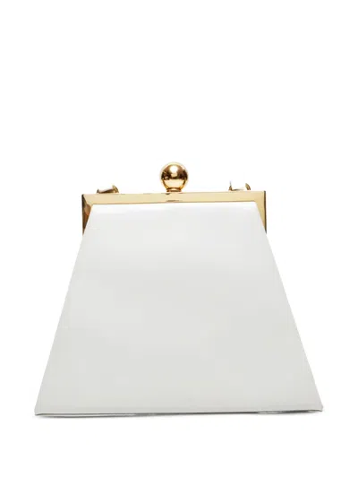 Pre-owned Saint Laurent 1980-1990 Trapezoid Shoulder Bag In White