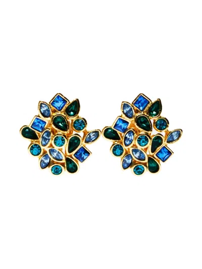 Pre-owned Saint Laurent 1980-1990s Clip-on Earrings In Gold