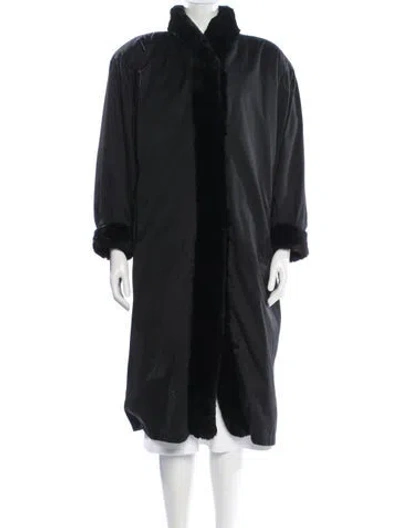 Pre-owned Saint Laurent 1980's Trench Coat In Black