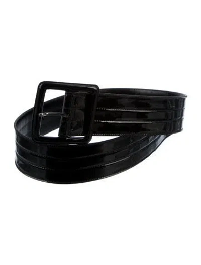 Pre-owned Saint Laurent 1980's Variation Belt In Black