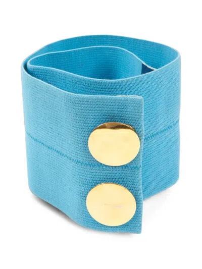 Pre-owned Saint Laurent 1980s Elasticated Belt In Blue