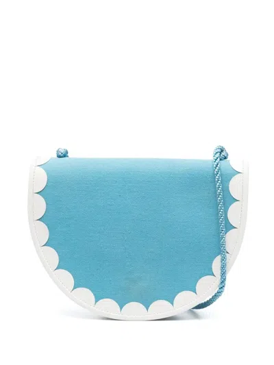 Pre-owned Saint Laurent 1980s Scallop-edge Crossbody Bag In White